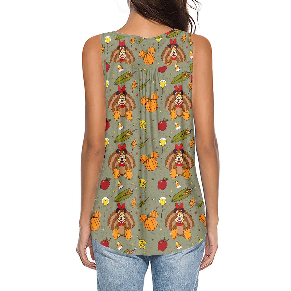 Turkey Min Women's Sleeveless V-Neck Top