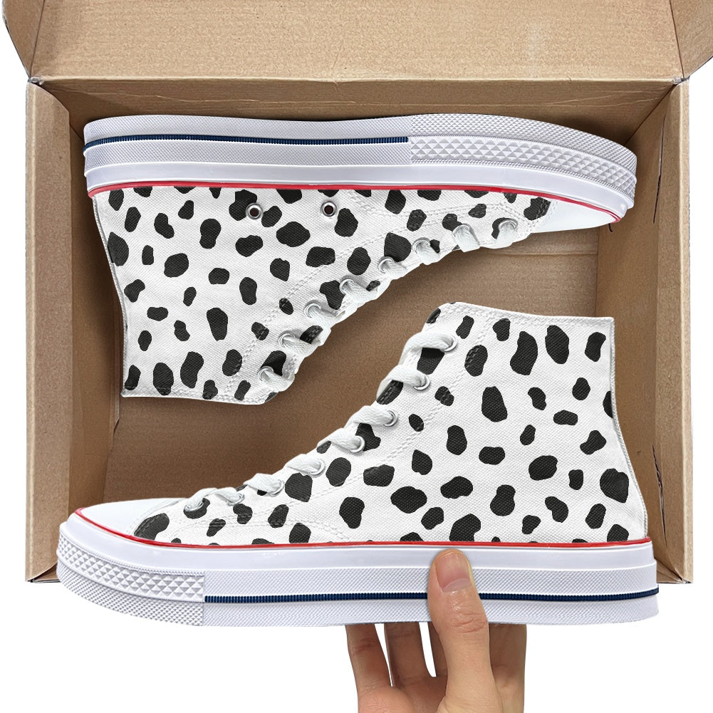 Dalmatian Spots High Top Canvas Shoes