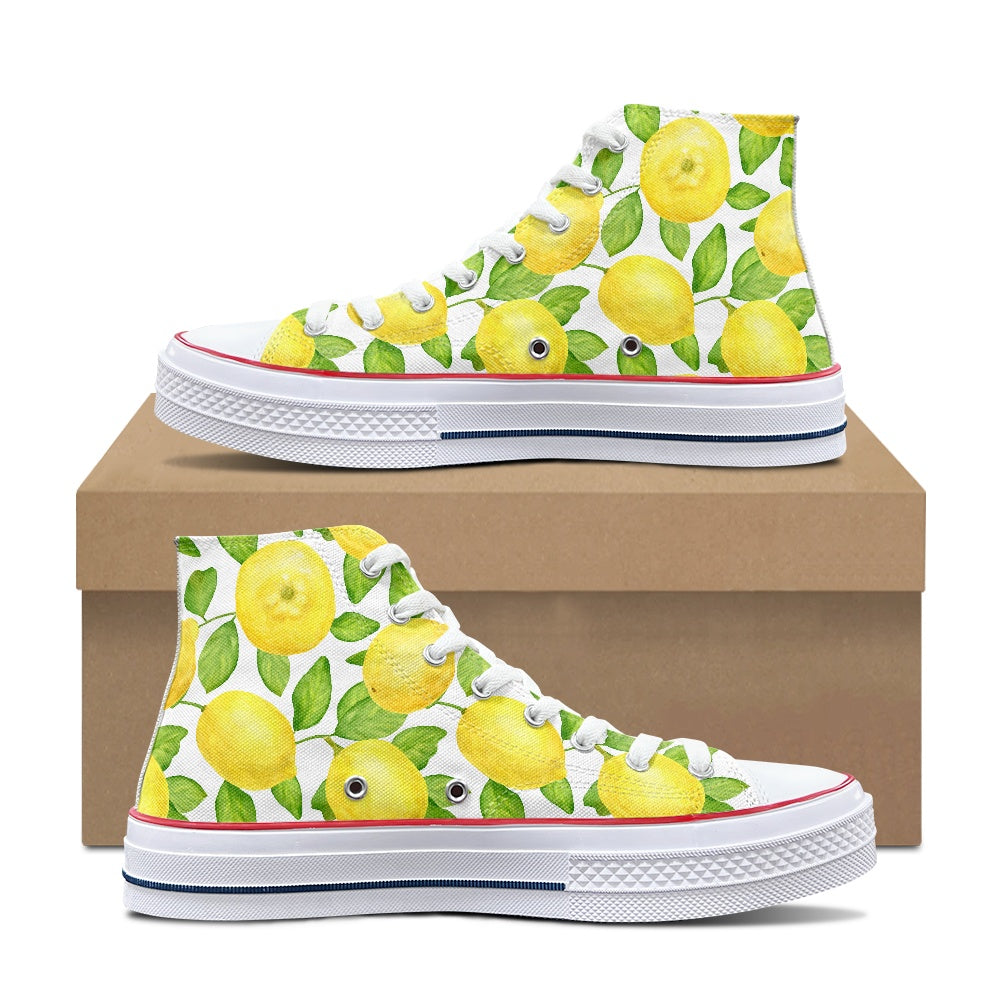 Lemons High Top Canvas Shoes