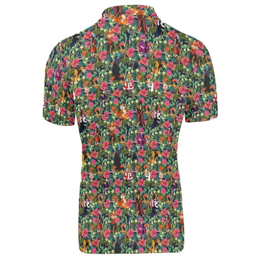 Tropical Male Villains Polo T-shirt