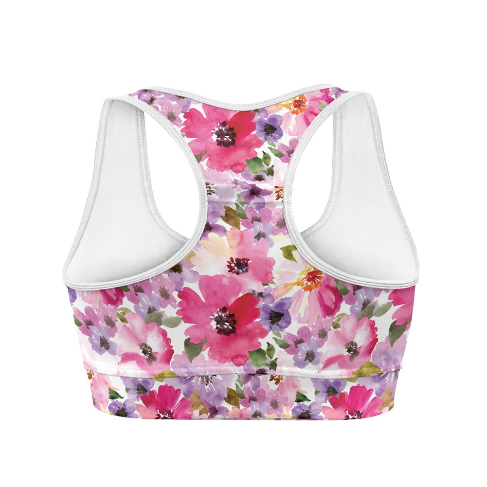 Pink Floral Women's Sports Vest