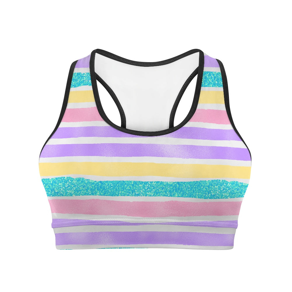 Pastel Stripe Women's Sports Vest