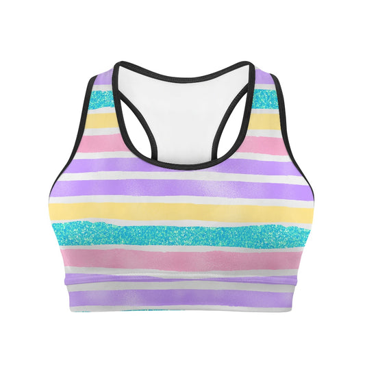 Pastel Stripe Women's Sports Vest