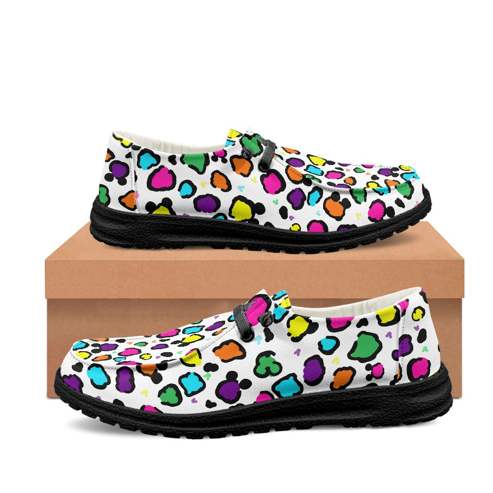 Neon Spots Men's Lace Up Loafers