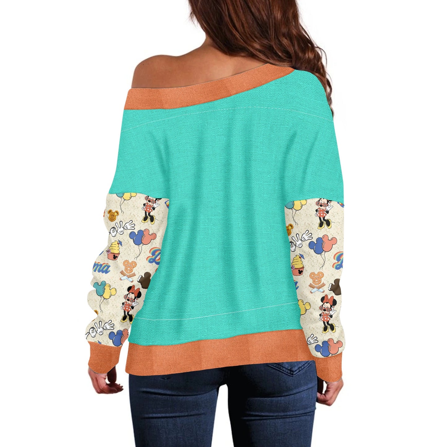 Mouse Mama Women's one-shoulder top