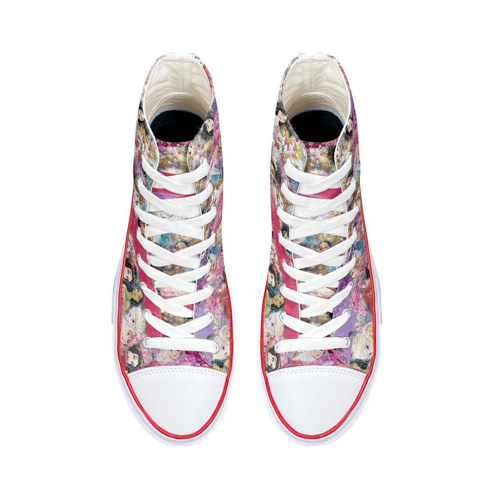 Princess Brush High Top Canvas Shoes