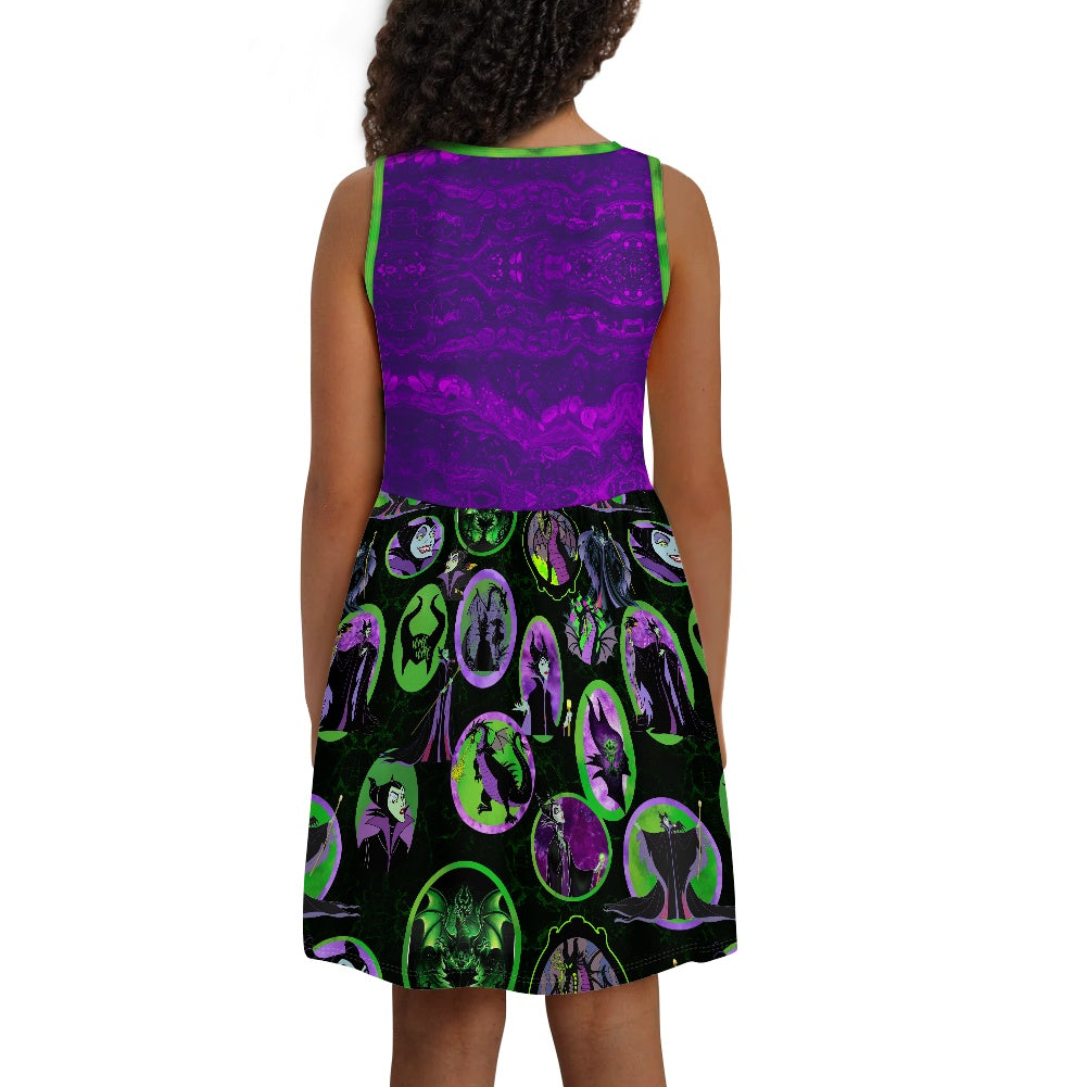 Evil Fairy Flame Girl's dress with pockets