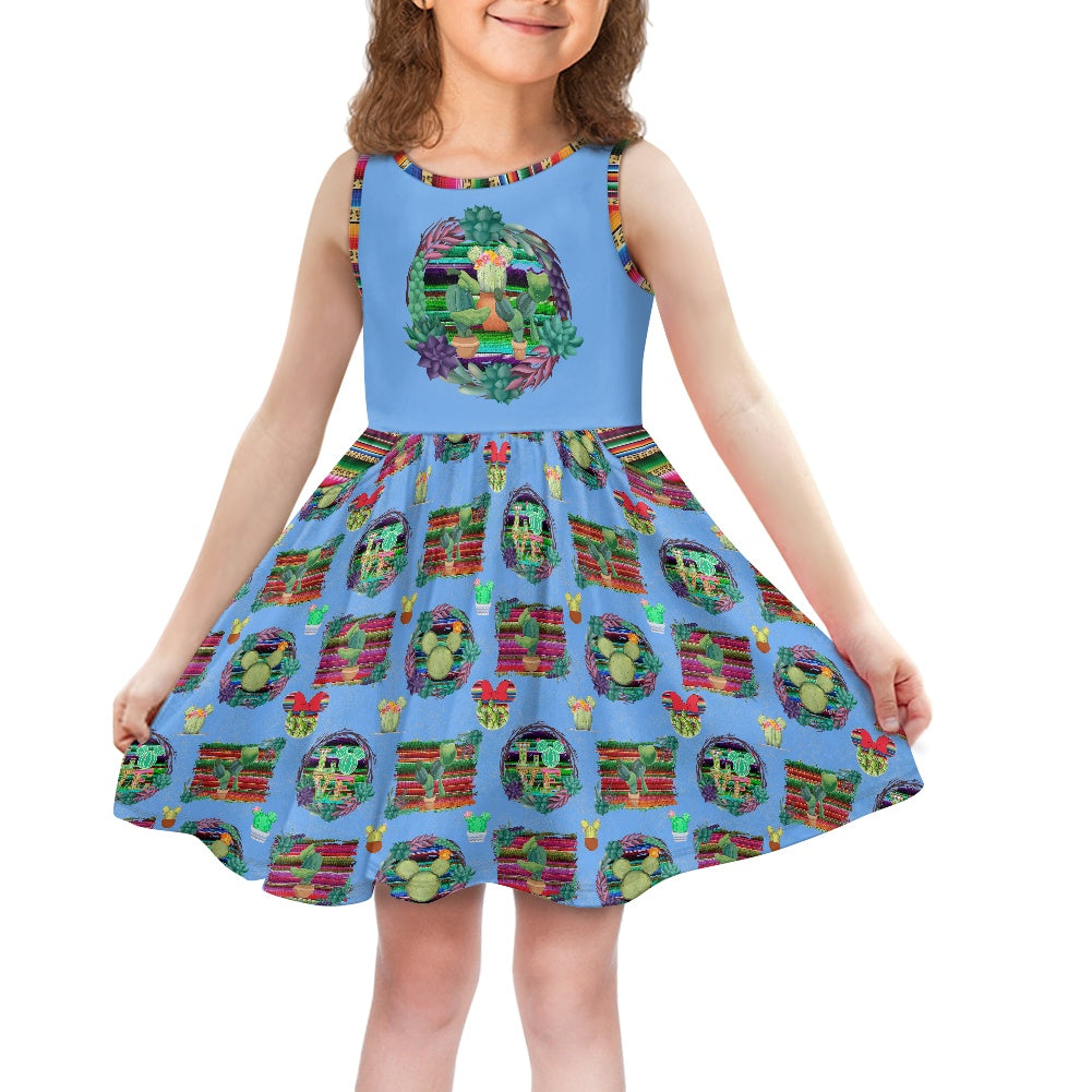 Mouse Cactus Girl's dress with pockets