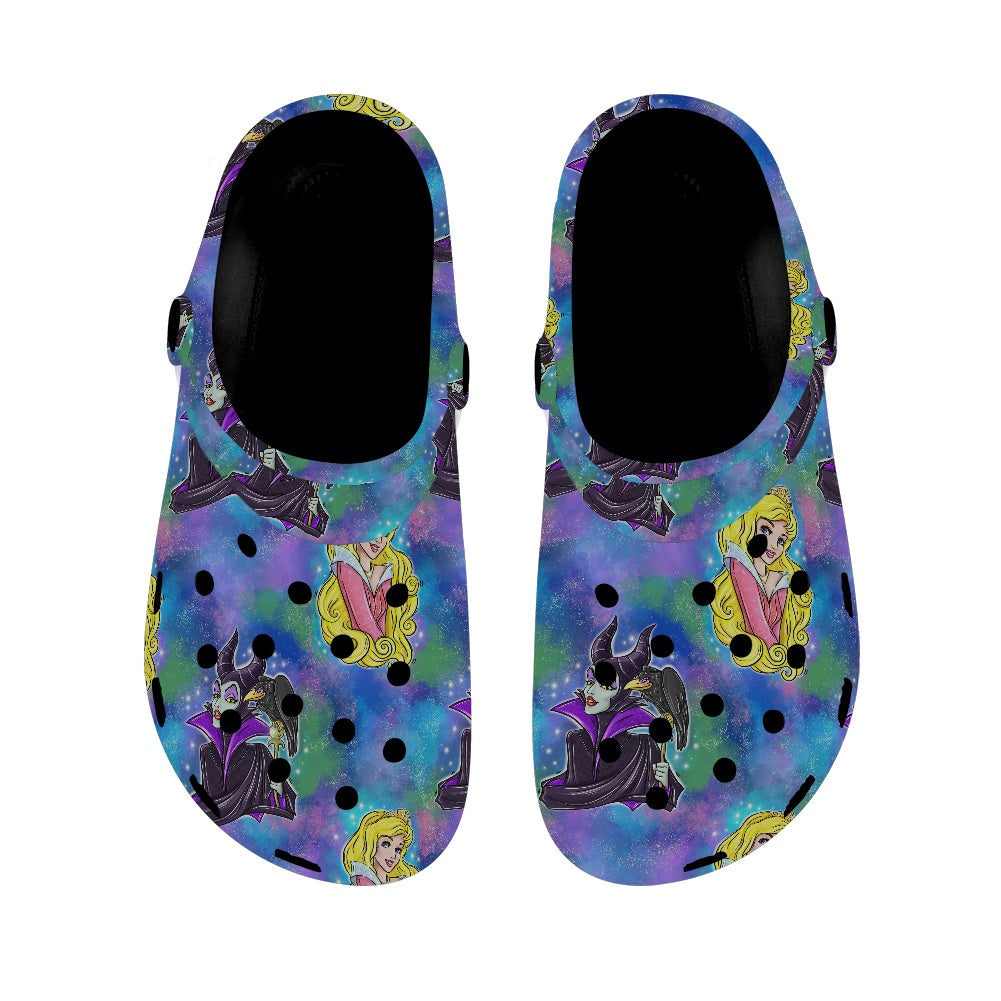 Sleepy Princess Crocs Black Sole