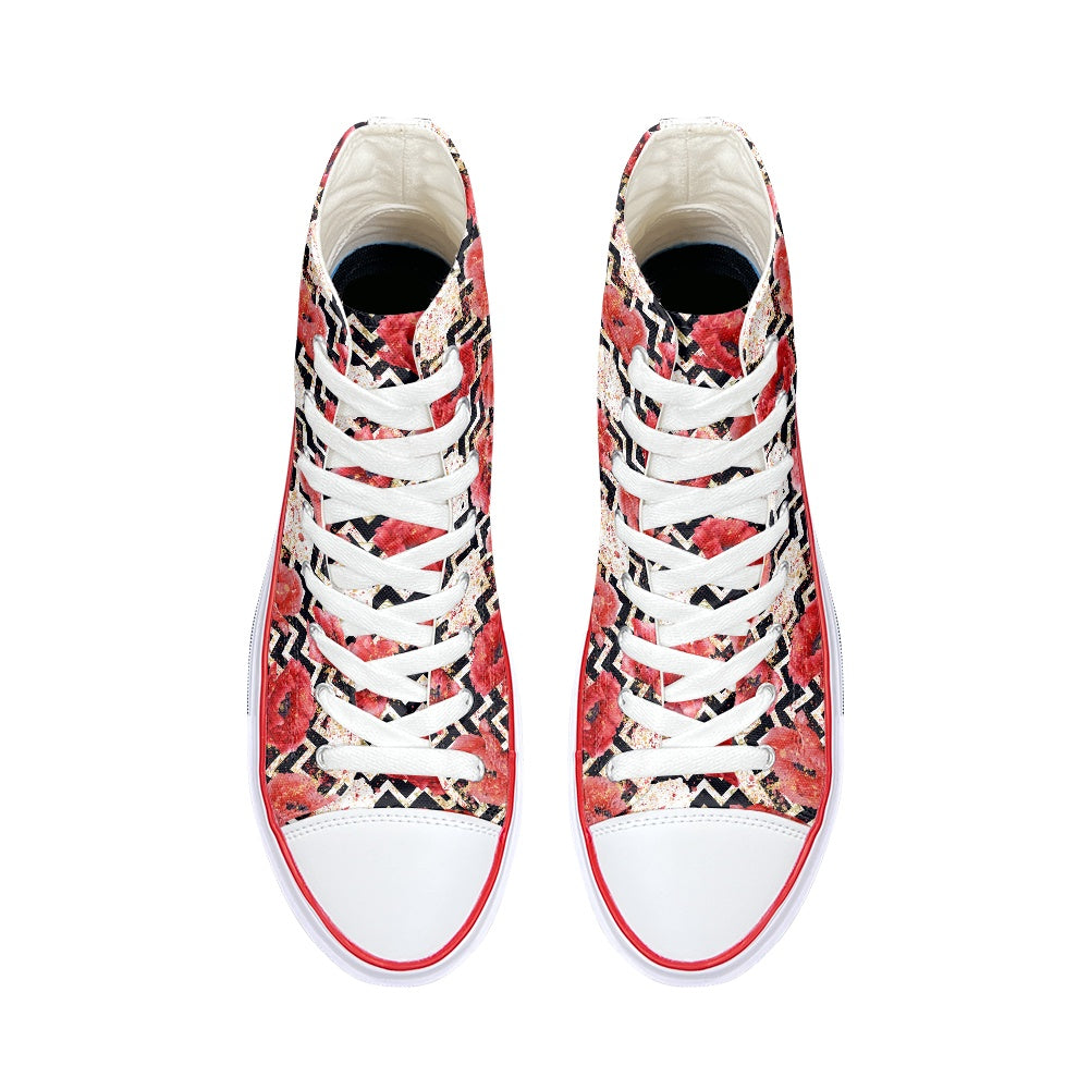 Poppy Chevron High Top Canvas Shoes