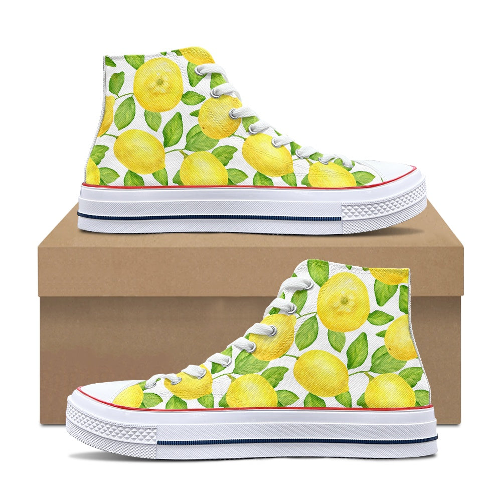 Lemons High Top Canvas Shoes