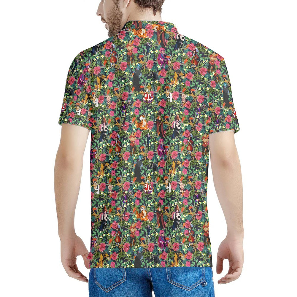 Tropical Male Villains Polo T-shirt