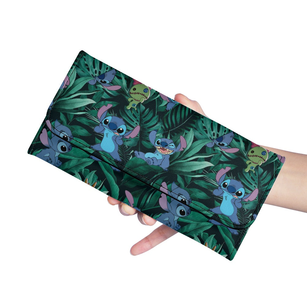 Tropical Alien Long Folding Wallet