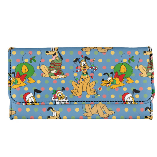 Christmas Pup Long Folding Wallet