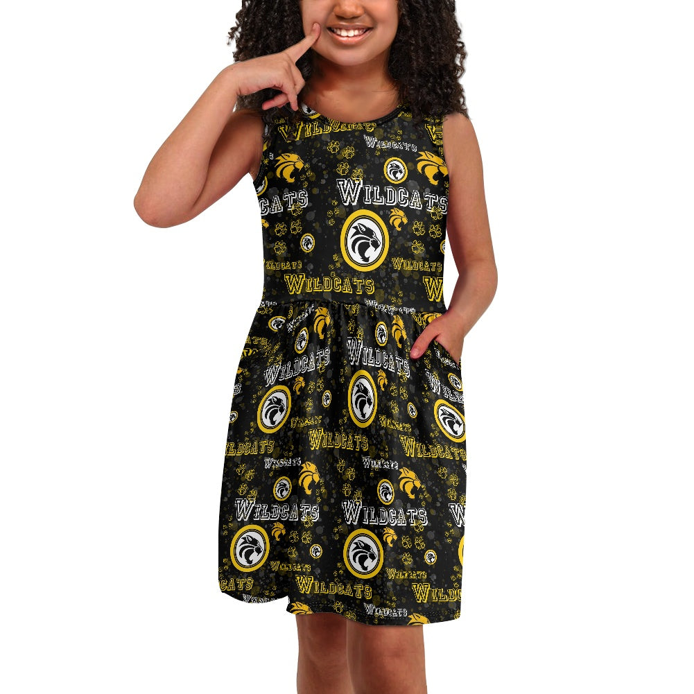 Wildcat Girl's dress with pockets