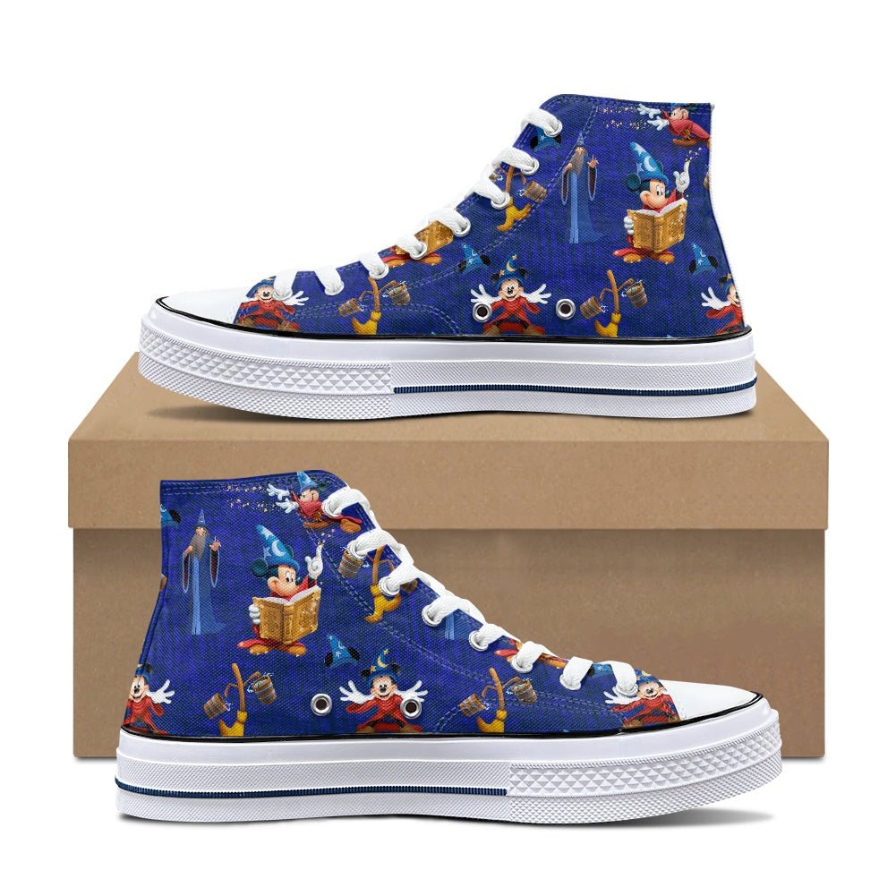 Mouse Sorcerer High Top Canvas Shoes