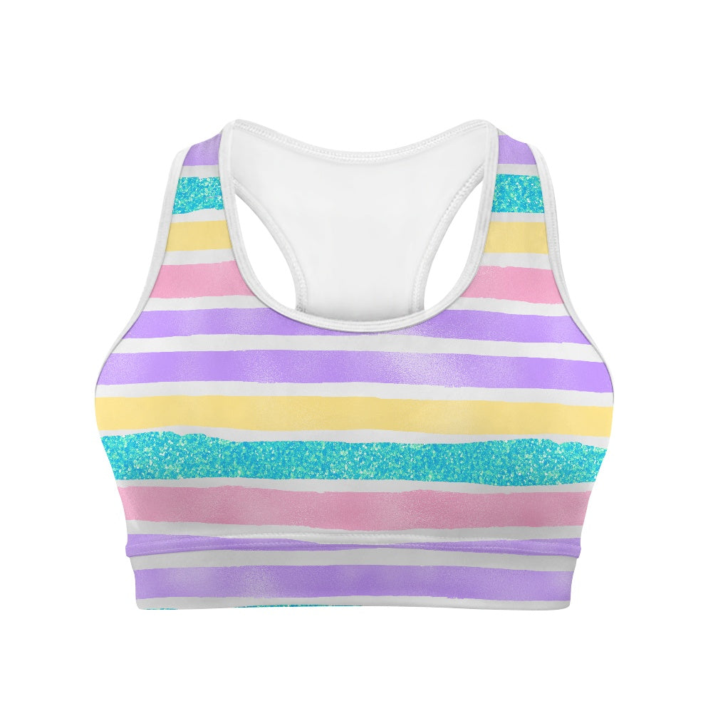 Pastel Stripe Women's Sports Vest