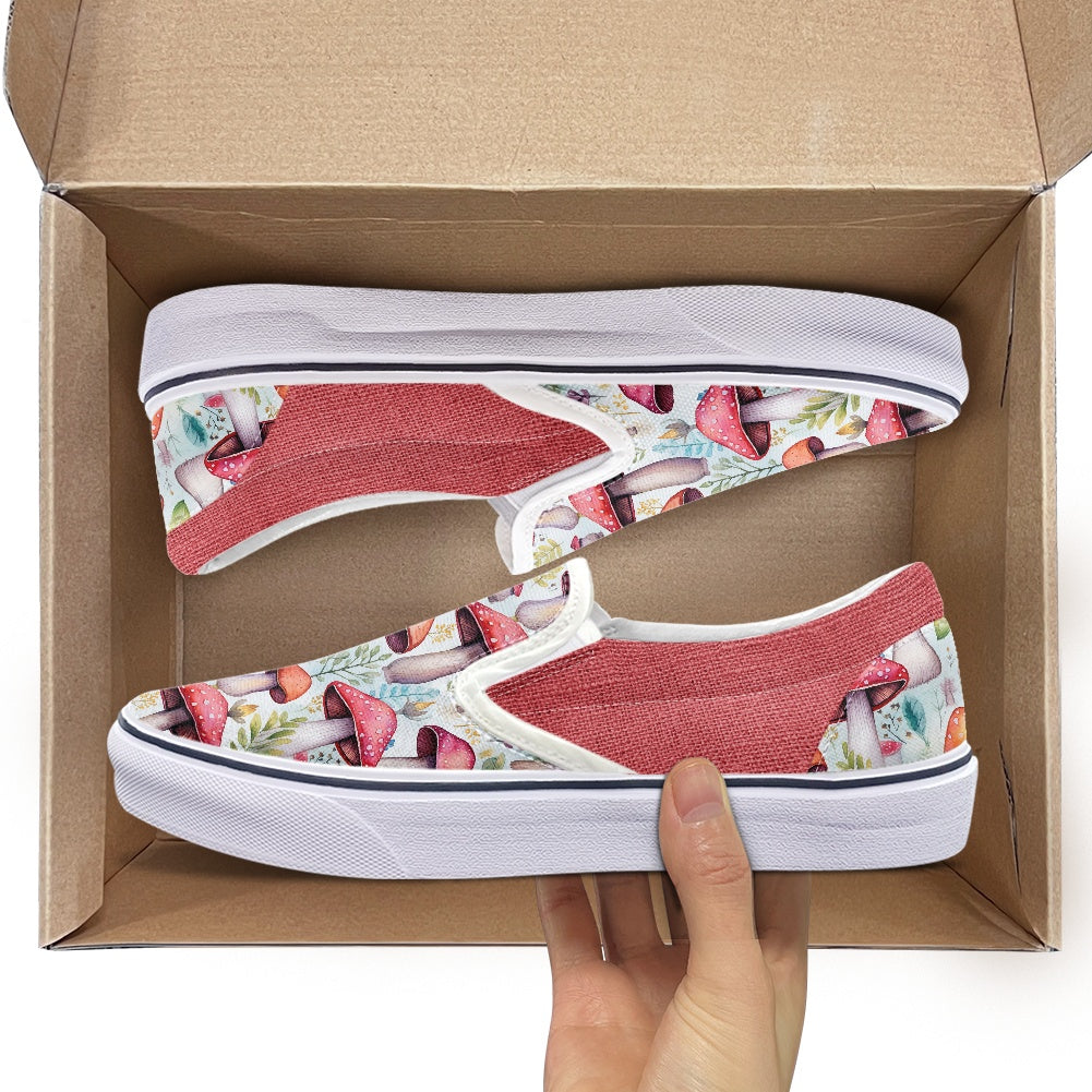 Red Mushroom Pedal canvas shoes for Adult