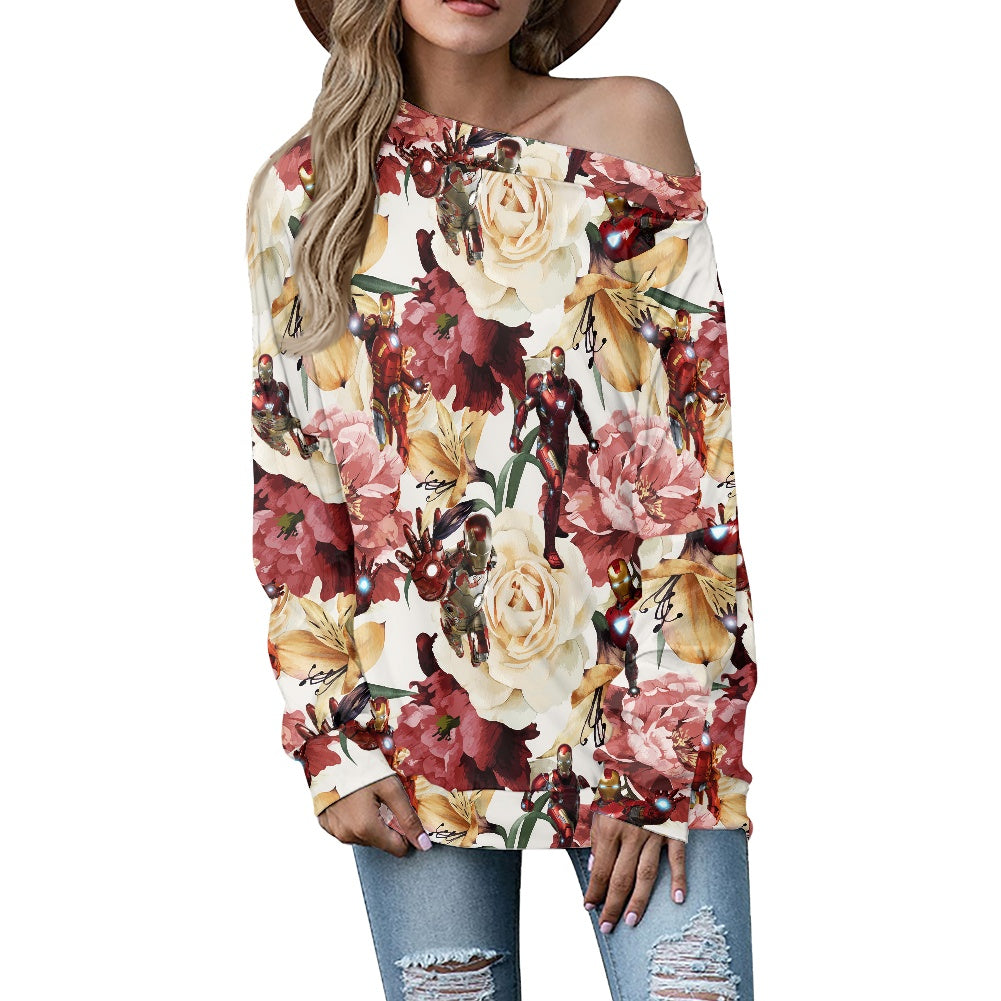 Floral Iron Women's one-shoulder top