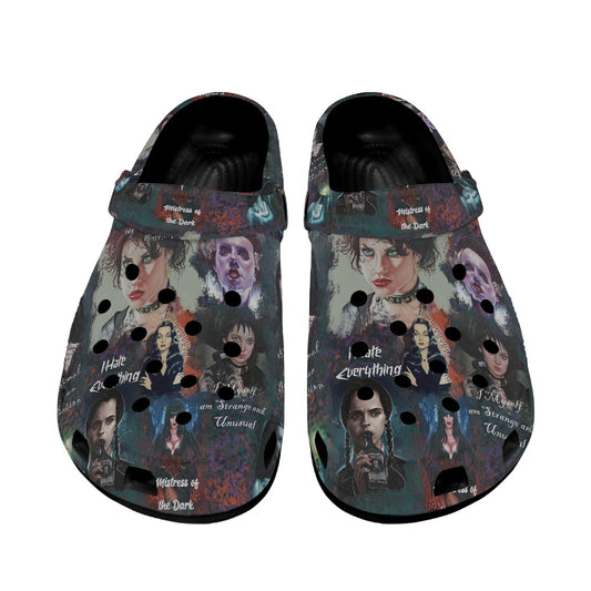 Spooky Babes Crocs Black Sole