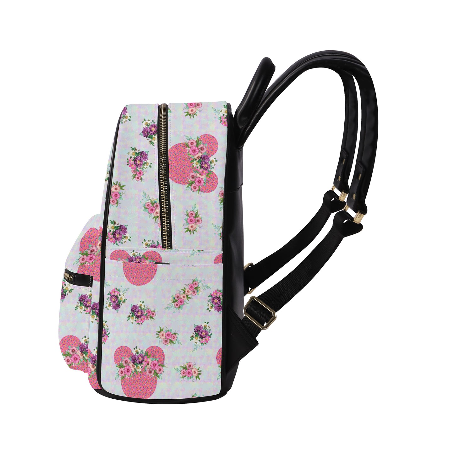 Pink Floral Crown Casual Backpack for women