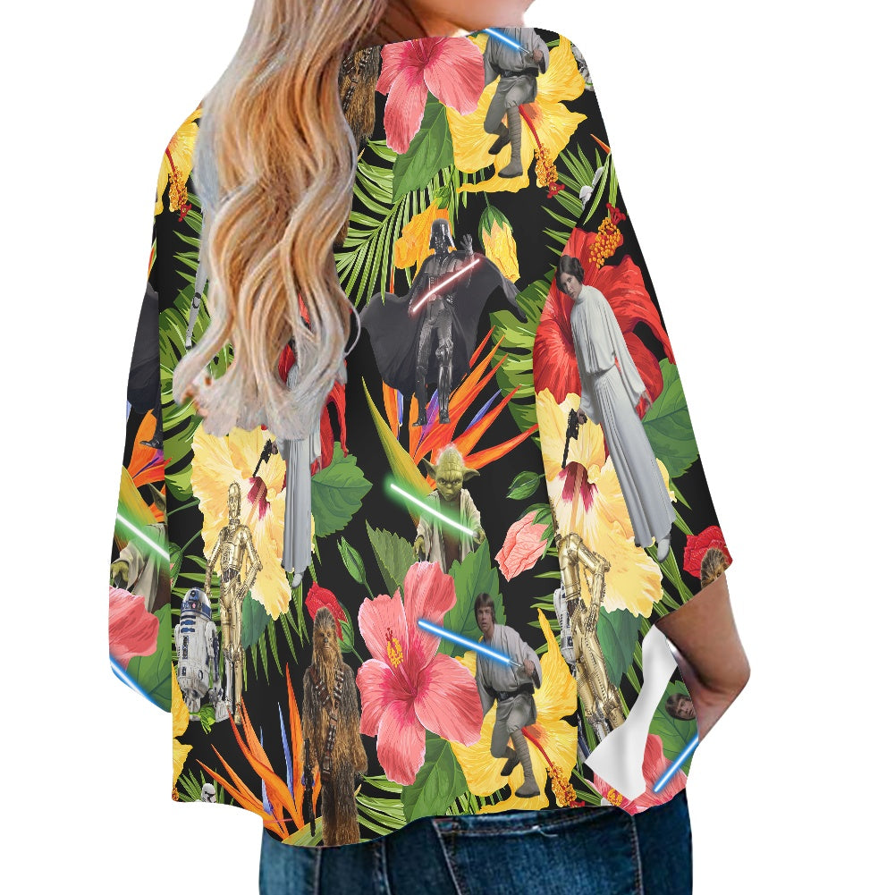 Tropical SW Women‘s’ V-neck Streamers Blouse