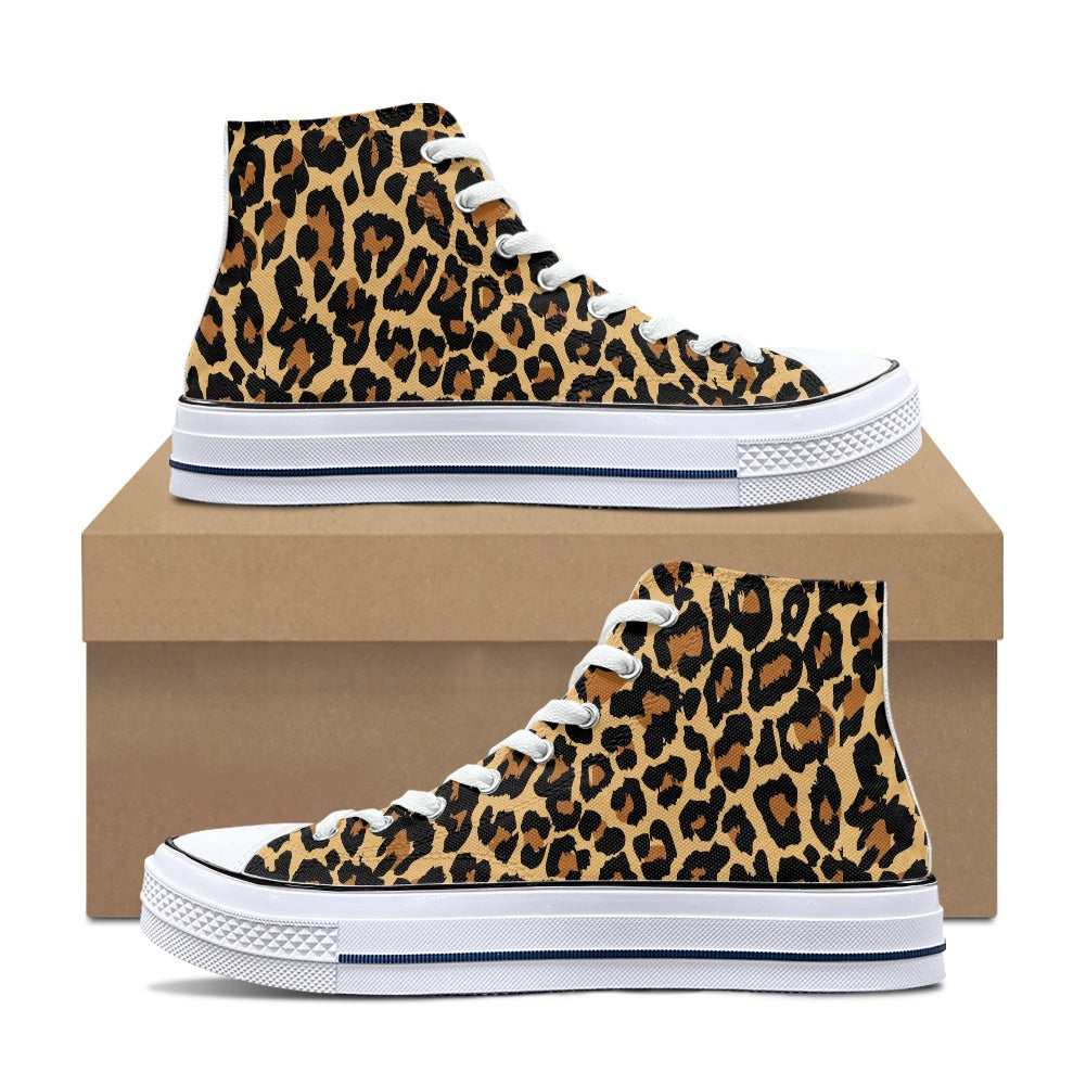 Cheetah High Top Canvas Shoes