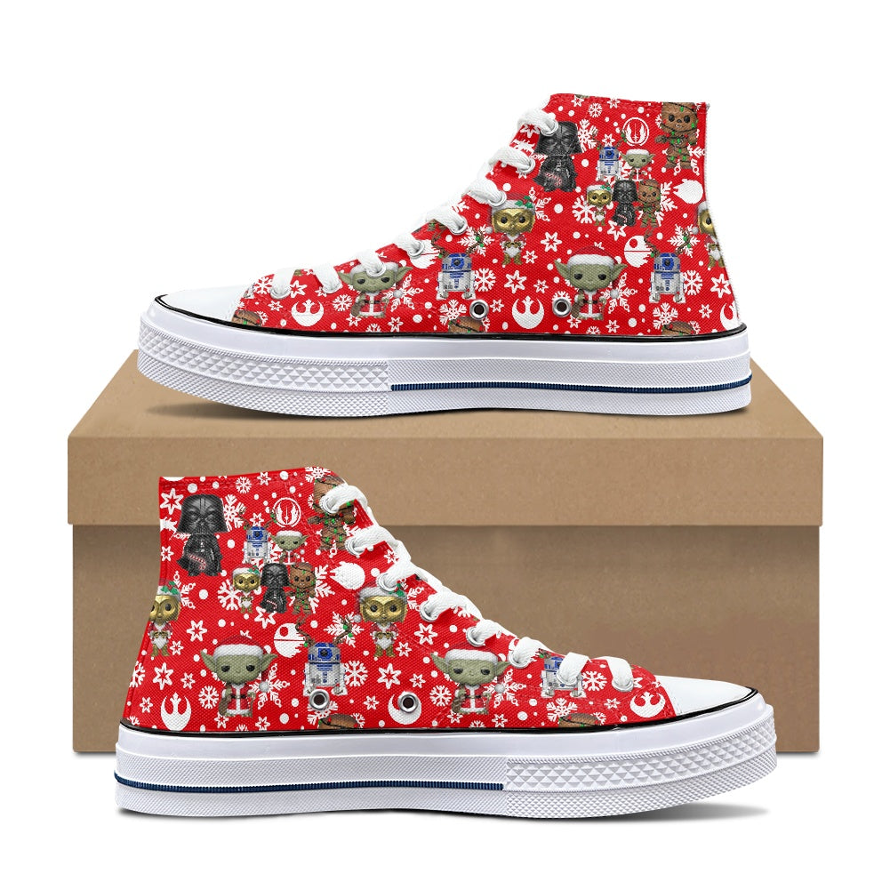 SW Pop Christmas High Top Canvas Shoes