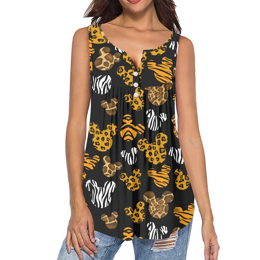 Safari Ears Women's Sleeveless V-Neck Top