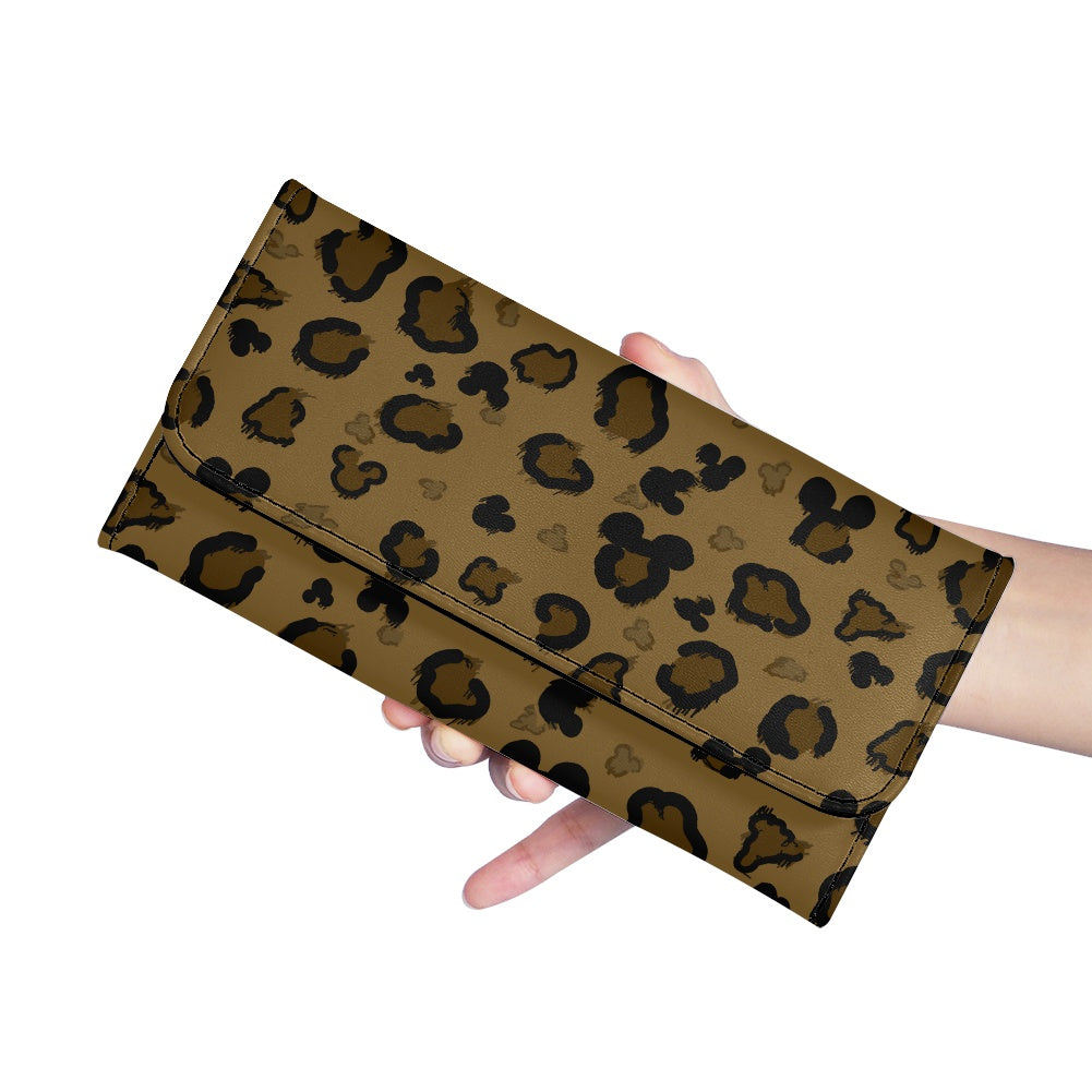 Cheetah Mouse Long Folding Wallet