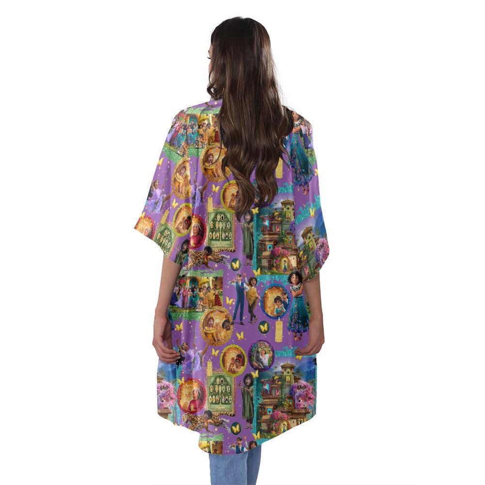 Magic Family Women's Half Sleeve Kimono Cardigan