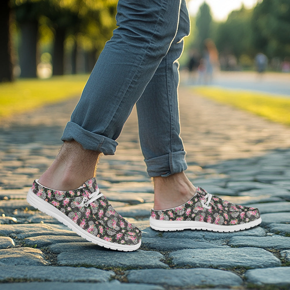 Floral Cheetah Black MESH DUDE SHOES