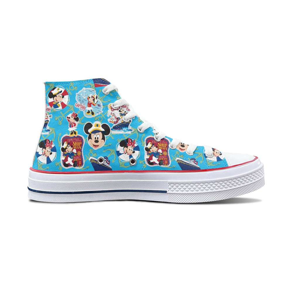 Cruise Mouse High Top Canvas Shoes