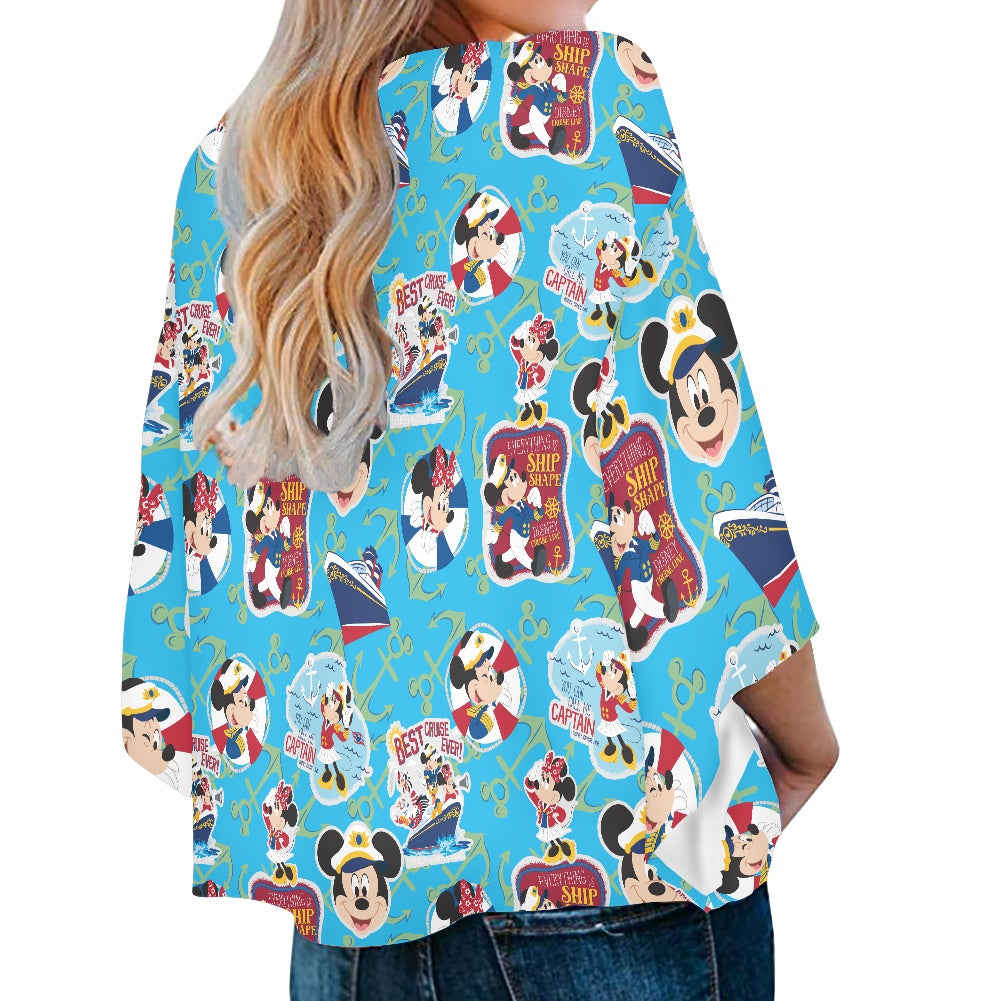 Cruise Mouse Women‘s’ V-neck Streamers Blouse