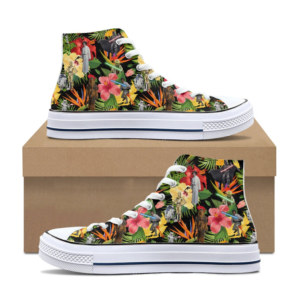 Tropical SW High Top Canvas Shoes