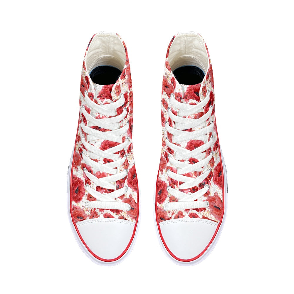 Poppies High Top Canvas Shoes