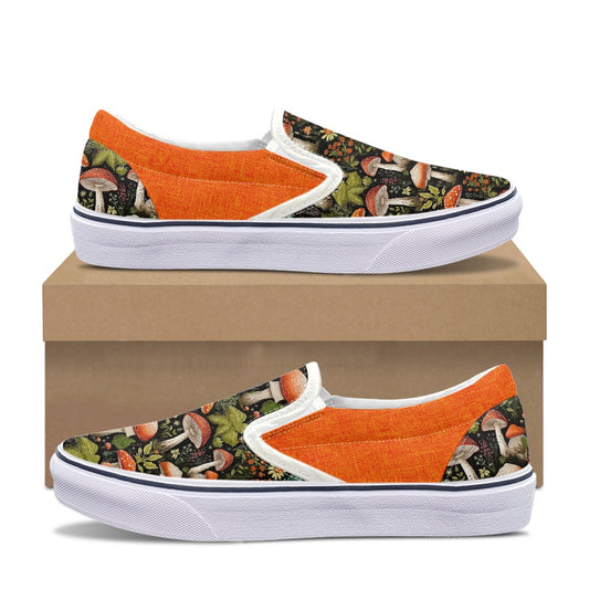 Burnt Orange Mushroom Pedal canvas shoes for Adult