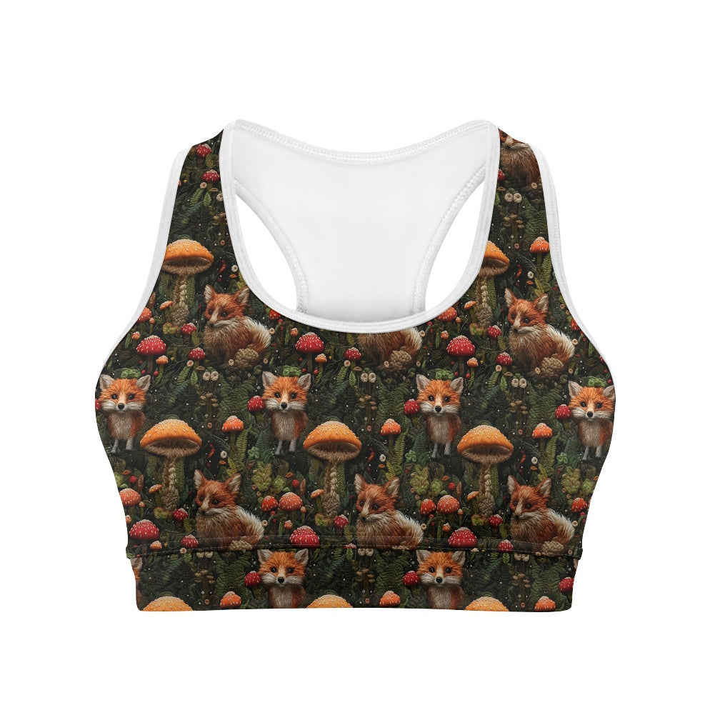 Fox and Mushrooms Women's Sports Vest