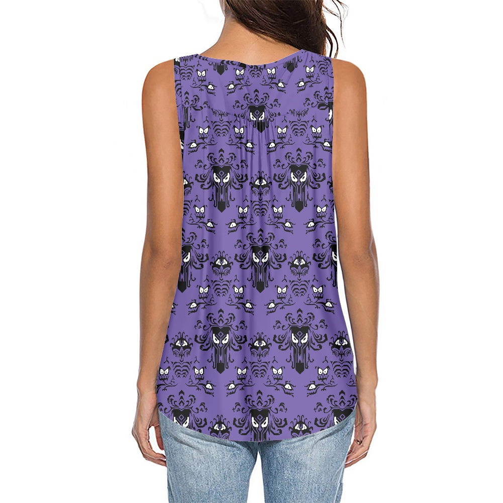 HM Wallpaper Women's Sleeveless V-Neck Top