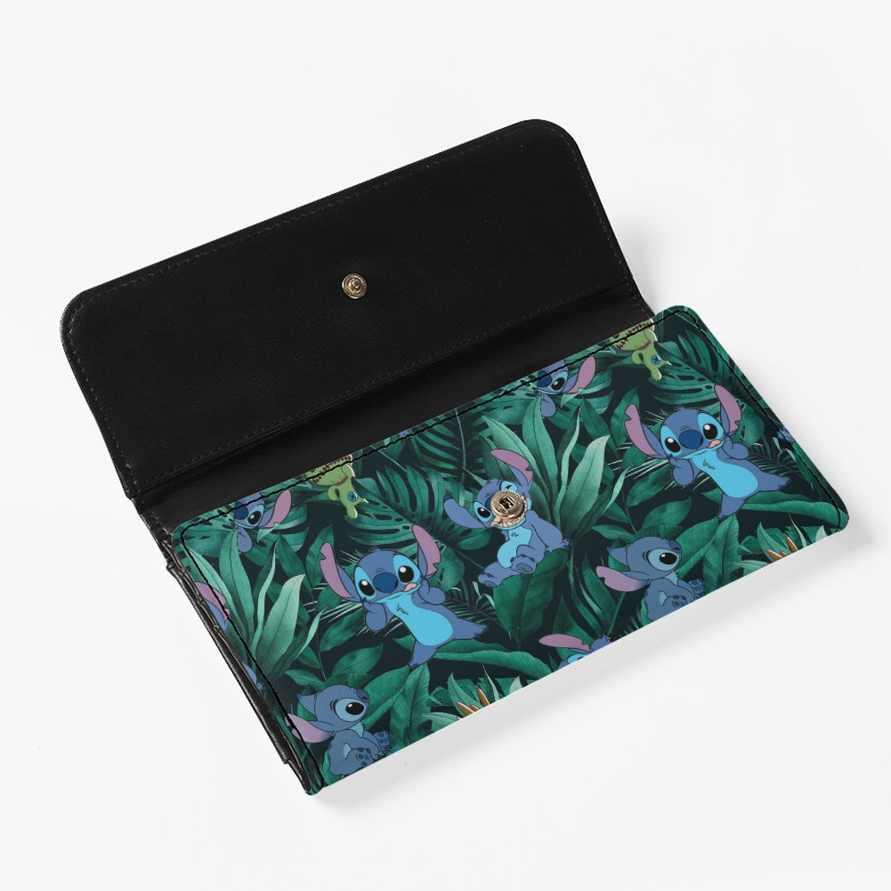 Tropical Alien Long Folding Wallet