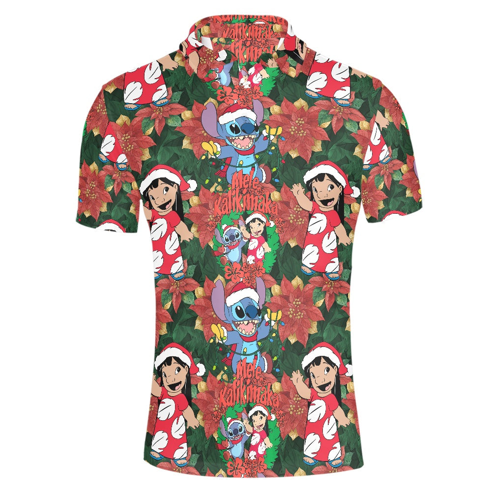 Hawaiian Christmas Polo T-shirt