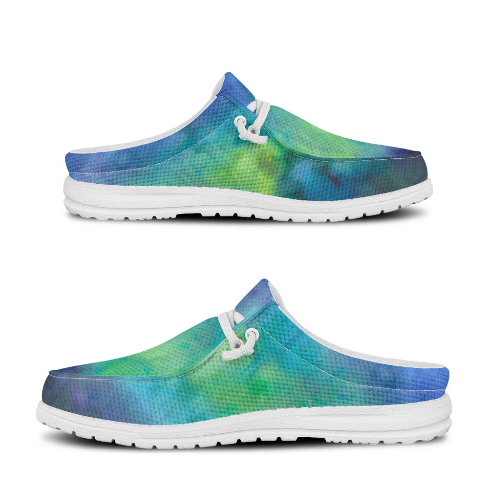 Aqua Tie Dye MESH DUDE SHOES