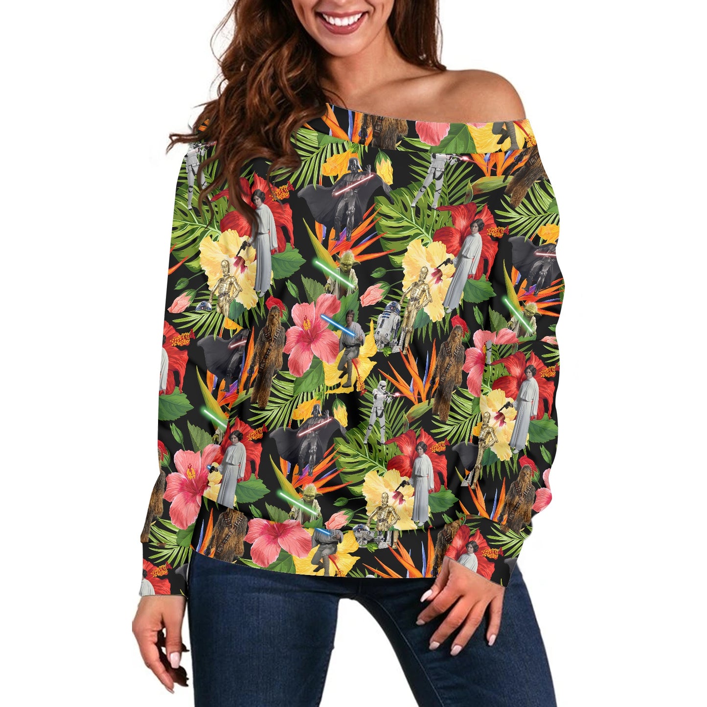 Tropical SW Women's one-shoulder top