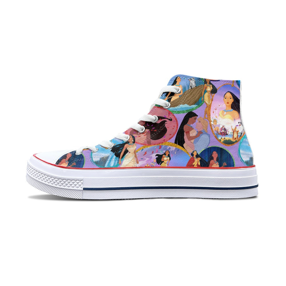 Colors of the Wind High Top Canvas Shoes