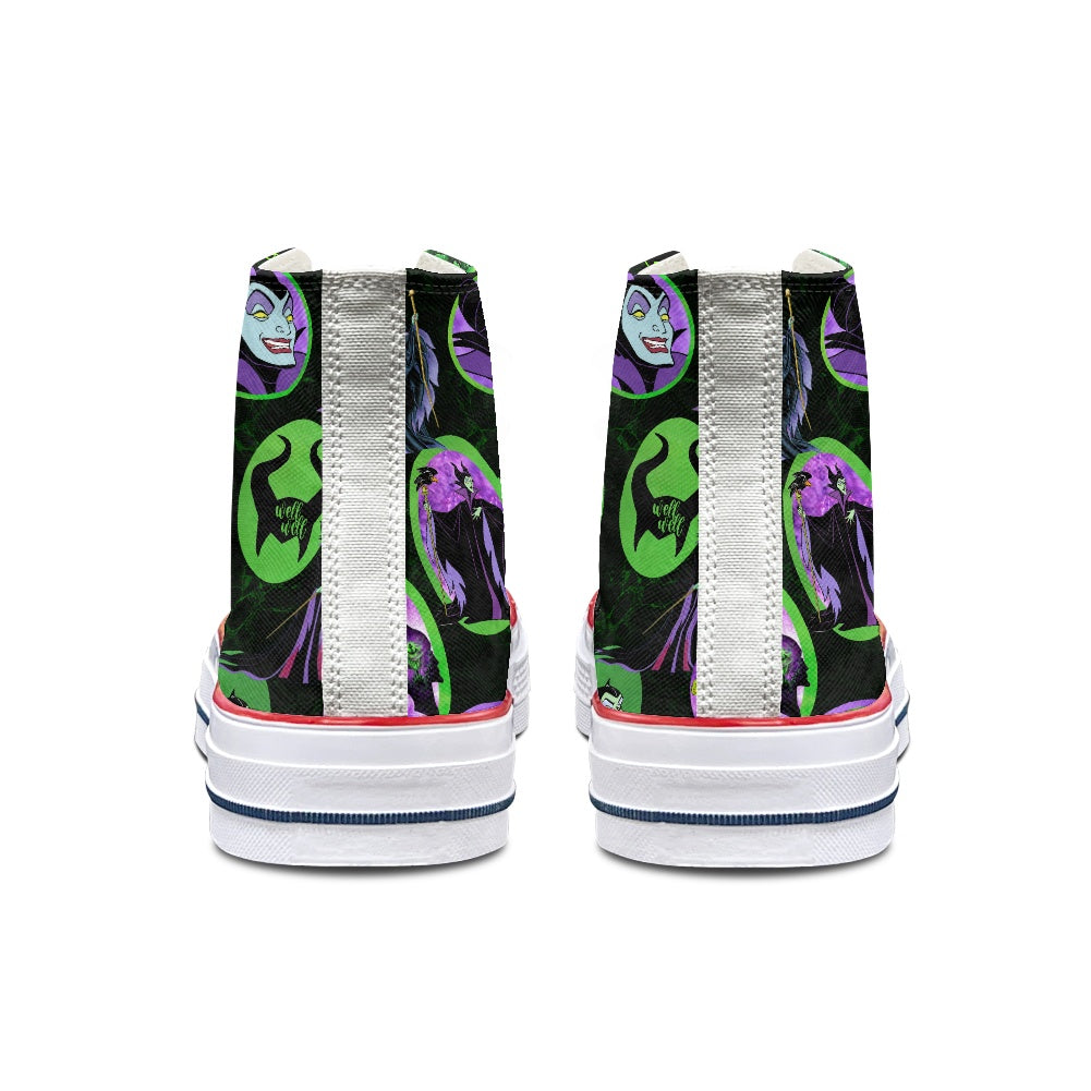 Evil Fairy Flames High Top Canvas Shoes