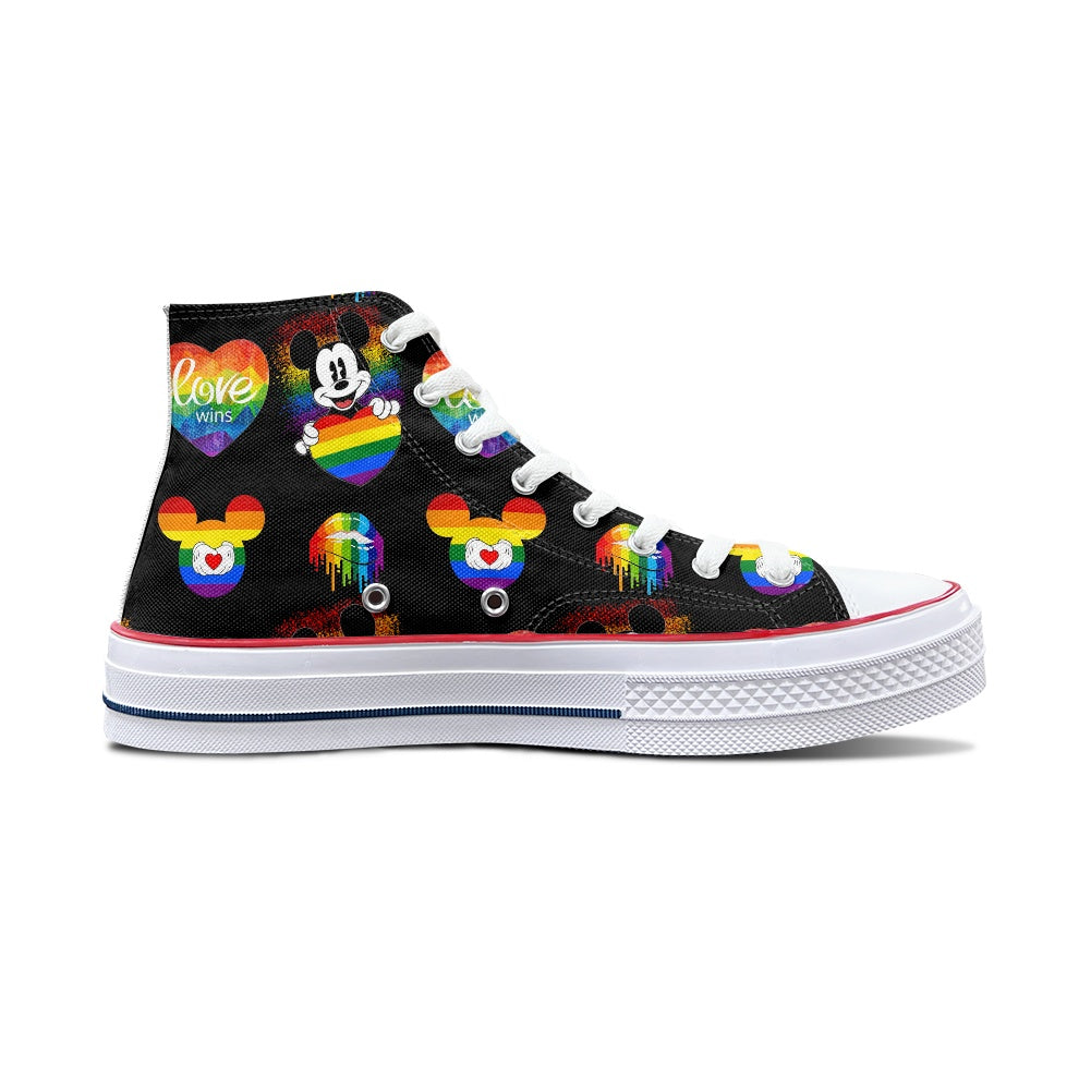 Mouse Pride High Top Canvas Shoes