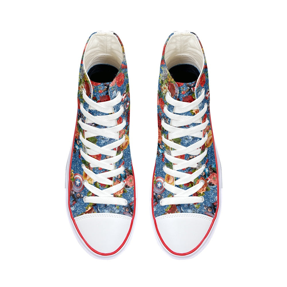 Comic Cap High Top Canvas Shoes