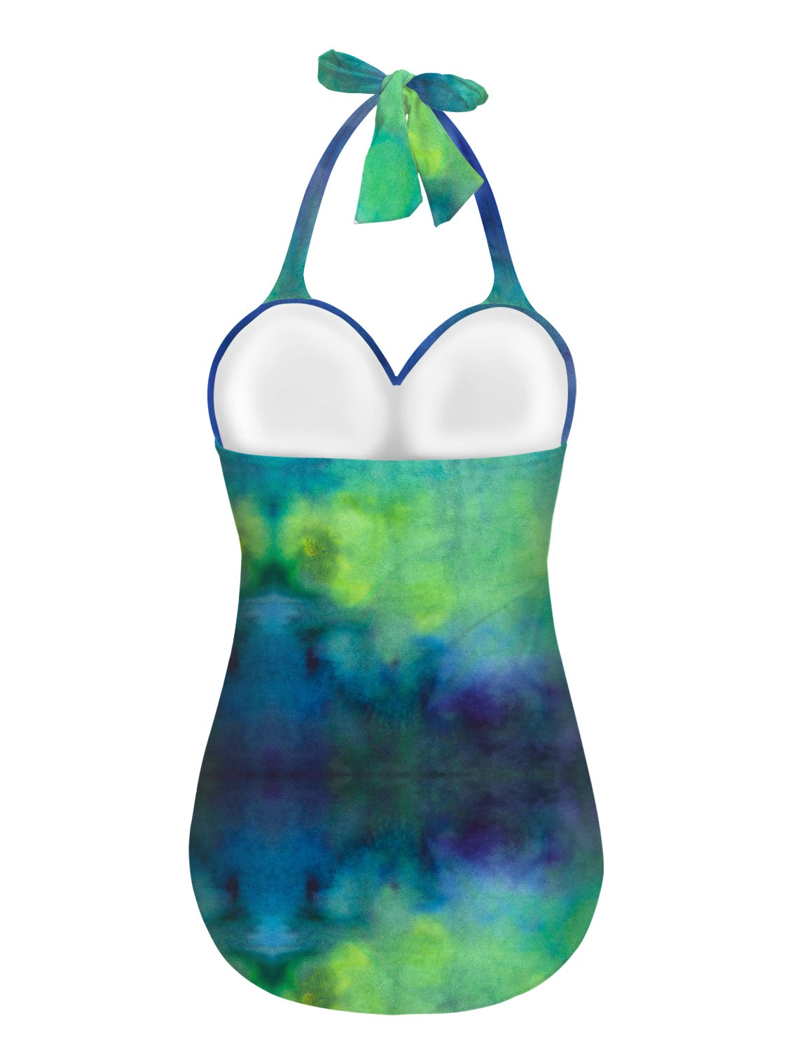 Aqua Tie Dye Strappy one piece