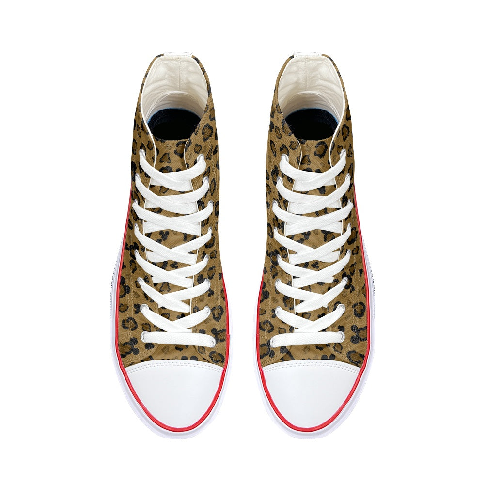 Cheetah Mouse High Top Canvas Shoes