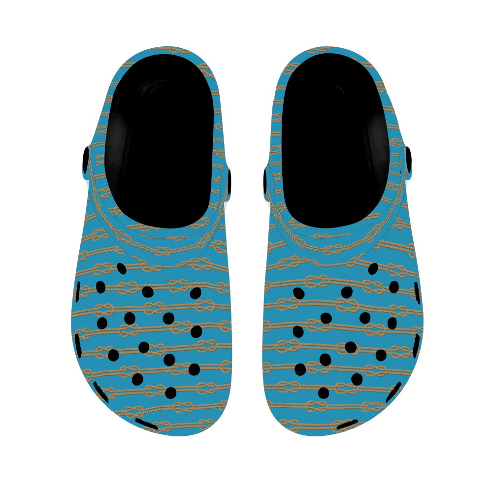 Knot Your Way Crocs Black Sole